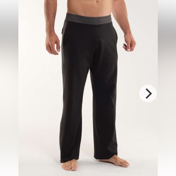 Lululemon Kung Fu Pant Black Herringbone Size M - Picture 1 of 16